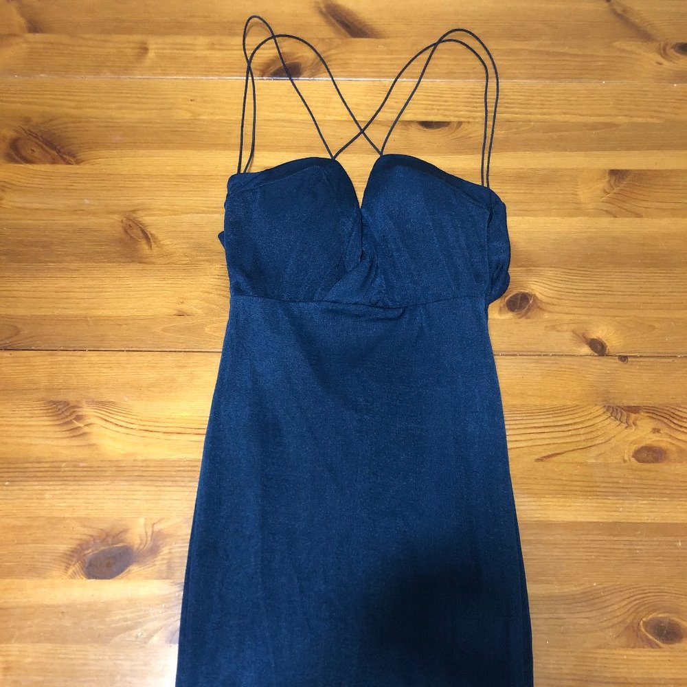 Navy Blue Bodycon Party Dress